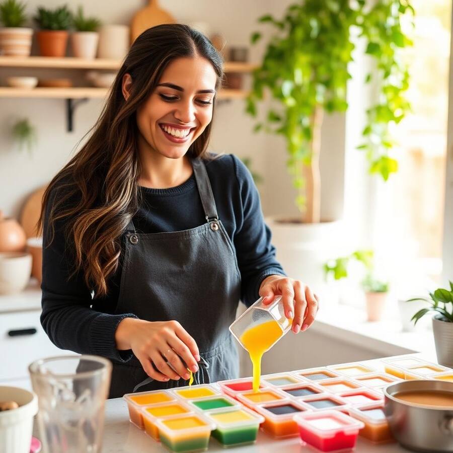 Creadora artesanal en su taller
